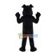 Tethered Collar Black Bulldog Mascot Costume Tethered Collar Black Bulldog Mascot Costume