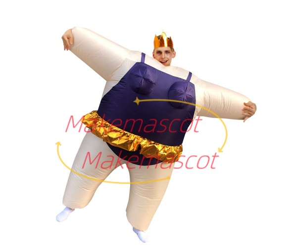 Inflatable Beach Purple Swimsuit Mascot Costume Inflatable Beach Purple Swimsuit Mascot Costume