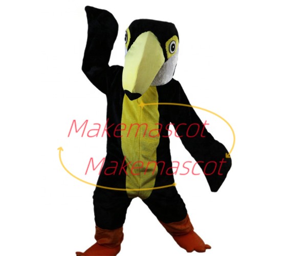 Beneficial Black Pointed Woodpecker Mascot Costume Beneficial Black Pointed Woodpecker Mascot Costume