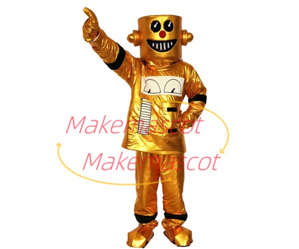The Golden Robot To Be Perfected Mascot Costume The Golden Robot To Be Perfected Mascot Costume
