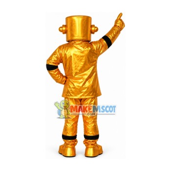 The Golden Robot To Be Perfected Mascot Costume The Golden Robot To Be Perfected Mascot Costume