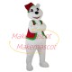 Christmas White Bear Full of Atmosphere Mascot Costume Christmas White Bear Full of Atmosphere Mascot Costume
