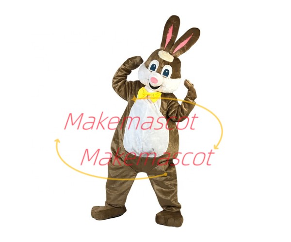 Unisex Christmas Brown Rabbit Mascot Costume Unisex Christmas Brown Rabbit Mascot Costume