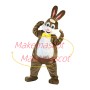 Unisex Christmas Brown Rabbit Mascot Costume