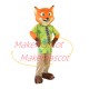 Nick Red Fox In Casual Shirt Mascot Costume Nick Red Fox In Casual Shirt Mascot Costume