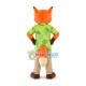 Nick Red Fox In Casual Shirt Mascot Costume Nick Red Fox In Casual Shirt Mascot Costume