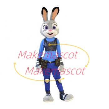 Police Officer Rabbit Judy Cartoon Mascot Costume Police Officer Rabbit Judy Cartoon Mascot Costume
