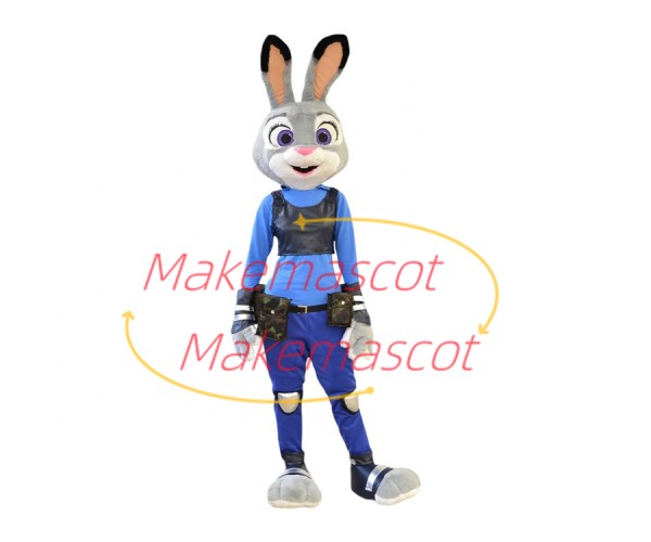 Police Officer Rabbit Judy Cartoon Mascot Costume Police Officer Rabbit Judy Cartoon Mascot Costume