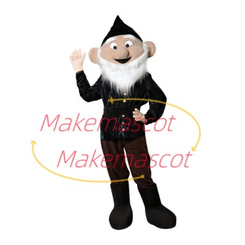 Witty White Bearded Dwarf Mascot Costume Witty White Bearded Dwarf Mascot Costume