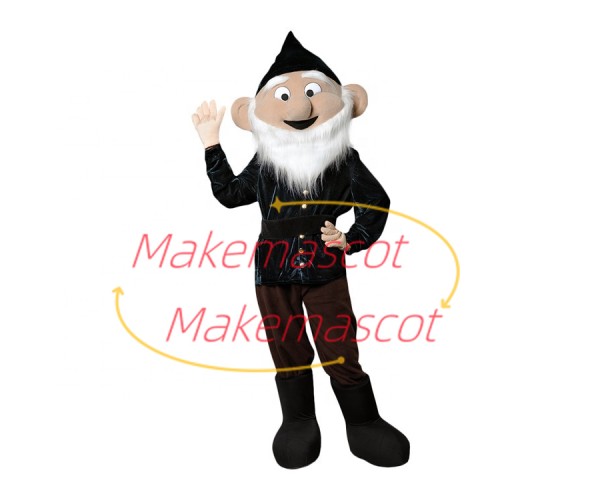 Witty White Bearded Dwarf Mascot Costume Witty White Bearded Dwarf Mascot Costume