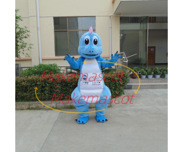 Customized Light Blue Baby Dragon Cartoon Mascot Costume