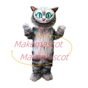 Terrible Blue-eyed Maine Coon Cat Mascot Costume Terrible Blue-eyed Maine Coon Cat Mascot Costume