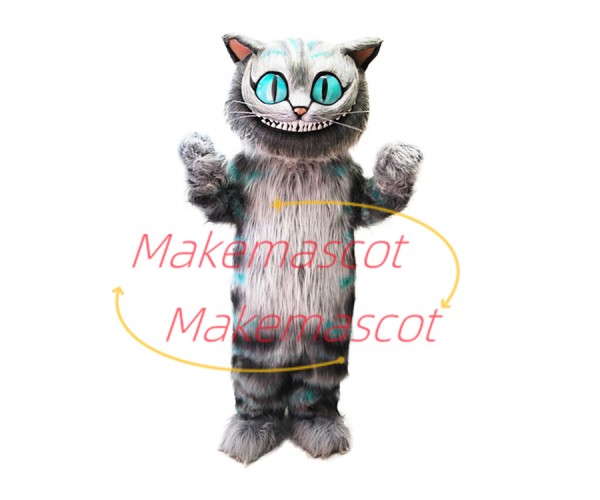 Terrible Blue-eyed Maine Coon Cat Mascot Costume Terrible Blue-eyed Maine Coon Cat Mascot Costume