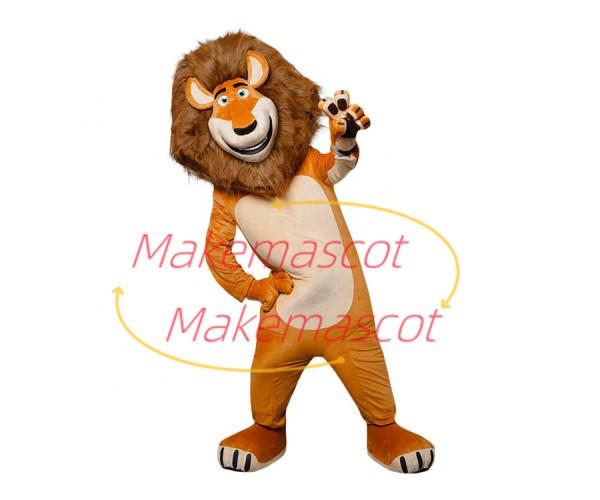 Lion Alex of The Central Zoo Mascot Costume Lion Alex of The Central Zoo Mascot Costume