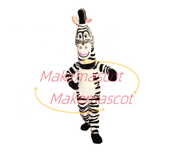 Passionate Zebra Marty Mascot Costume Passionate Zebra Marty Mascot Costume
