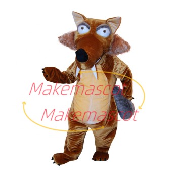 Short Slender Weasel Adult Mascot Costume
