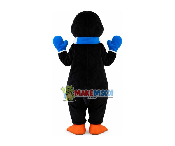 Tall Penguin Wearing Warm Gloves Mascot Costume Tall Penguin Wearing Warm Gloves Mascot Costume