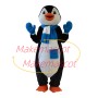 Tall Penguin Wearing Warm Gloves Mascot Costume