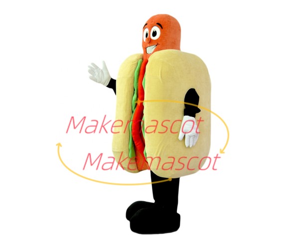 Healthy Nutritious Ham Sandwich Mascot Costume Healthy Nutritious Ham Sandwich Mascot Costume