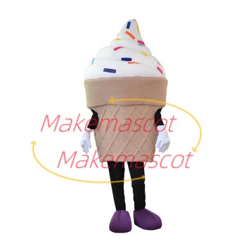 Ice Cream Sprinkled With Colored Sugar Mascot Costume Ice Cream Sprinkled With Colored Sugar Mascot Costume