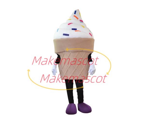Ice Cream Sprinkled With Colored Sugar Mascot Costume Ice Cream Sprinkled With Colored Sugar Mascot Costume