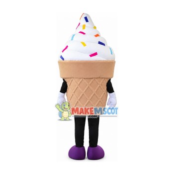 Ice Cream Sprinkled With Colored Sugar Mascot Costume Ice Cream Sprinkled With Colored Sugar Mascot Costume