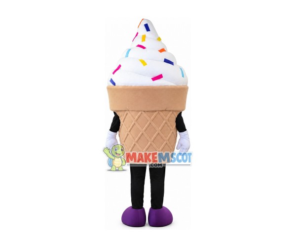 Ice Cream Sprinkled With Colored Sugar Mascot Costume Ice Cream Sprinkled With Colored Sugar Mascot Costume