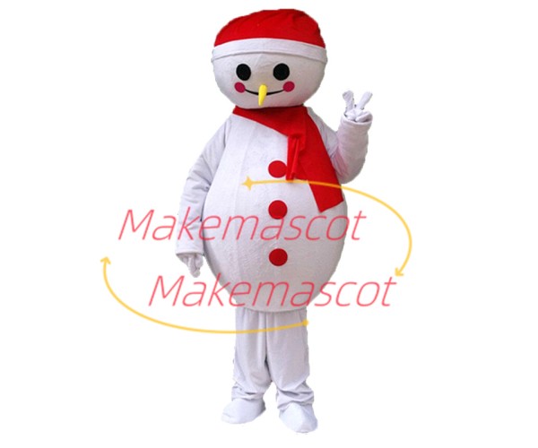Christmas Snowman of The Dinner Party Mascot Costume Christmas Snowman of The Dinner Party Mascot Costume