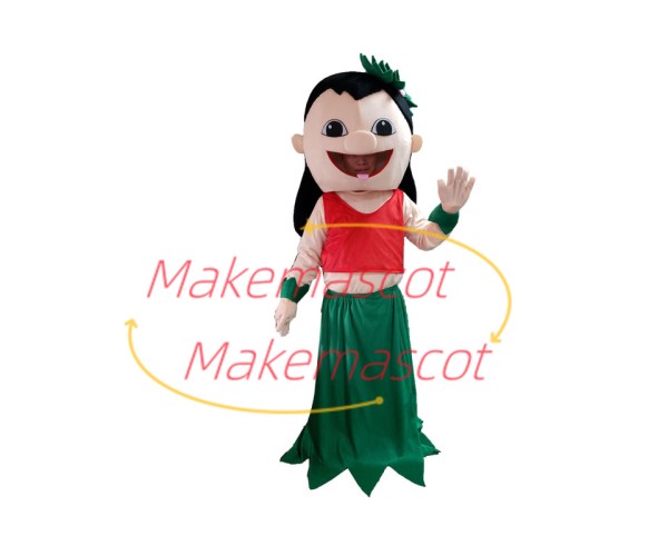 Minority Long-haired Girl Mascot Costume For Festival Minority Long-haired Girl Mascot Costume For Festival