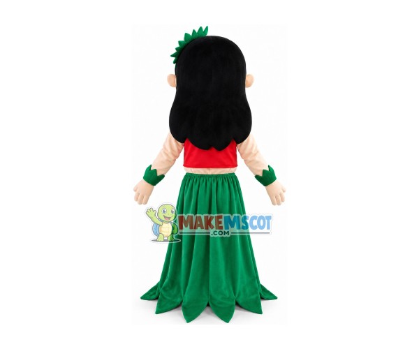 Minority Long-haired Girl Mascot Costume For Festival Minority Long-haired Girl Mascot Costume For Festival