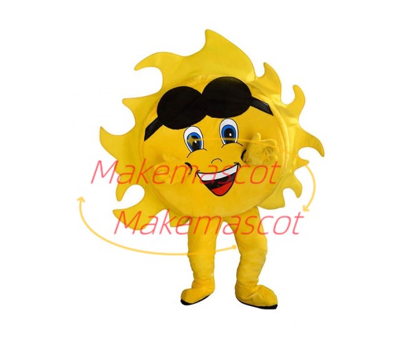The Gorgeous Sun Wearing Blindfold Mascot Costume