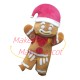 Christmas Baked Gingerbread Man Mascot Costume Christmas Baked Gingerbread Man Mascot Costume