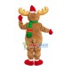 Christmas Window Elk With Golden Horns Mascot Costume Christmas Window Elk With Golden Horns Mascot Costume