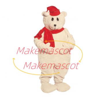 Warm Christmas Bear Mascot Costume for Family Gathering Warm Christmas Bear Mascot Costume for Family Gathering