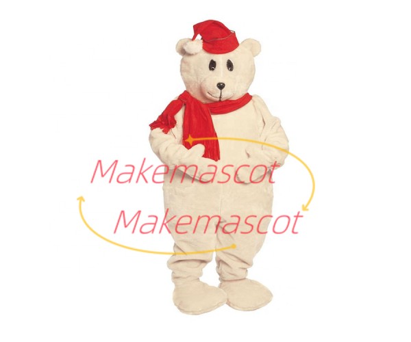 Warm Christmas Bear Mascot Costume for Family Gathering Warm Christmas Bear Mascot Costume for Family Gathering