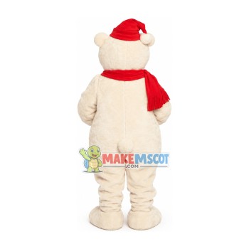Warm Christmas Bear Mascot Costume for Family Gathering