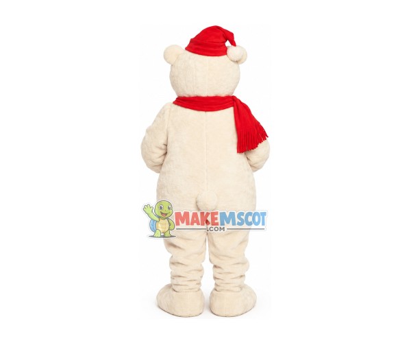 Warm Christmas Bear Mascot Costume for Family Gathering