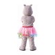 Haughty Hippo In Short Skirt Mascot Costume Haughty Hippo In Short Skirt Mascot Costume