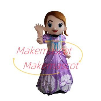 The Kind Princess Sophia Mascot Cartoon Costume The Kind Princess Sophia Mascot Cartoon Costume
