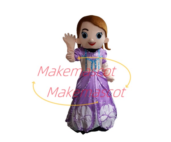 The Kind Princess Sophia Mascot Cartoon Costume The Kind Princess Sophia Mascot Cartoon Costume