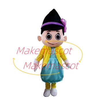 Pretty Girl In The Princess Dress Mascot Costume