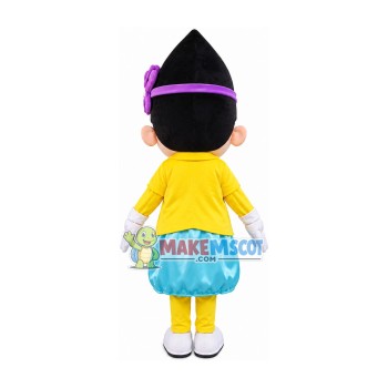 Pretty Girl In The Princess Dress Mascot Costume