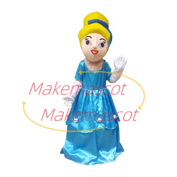 Noble Princess Cinderella Mascot Cartoon Costume Noble Princess Cinderella Mascot Cartoon Costume
