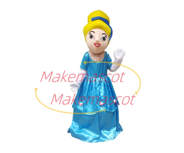 Noble Princess Cinderella Mascot Cartoon Costume Noble Princess Cinderella Mascot Cartoon Costume