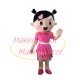 Short Hair Baby Girl With Hairpin Mascot Costume Short Hair Baby Girl With Hairpin Mascot Costume