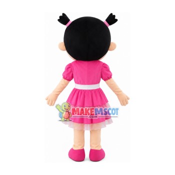 Short Hair Baby Girl With Hairpin Mascot Costume Short Hair Baby Girl With Hairpin Mascot Costume