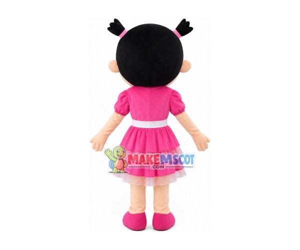 Short Hair Baby Girl With Hairpin Mascot Costume Short Hair Baby Girl With Hairpin Mascot Costume