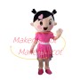 Short Hair Baby Girl With Hairpin Mascot Costume