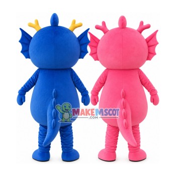 Cheerful Cartoon Big Eyes Dragon Mascot Costume Cheerful Cartoon Big Eyes Dragon Mascot Costume