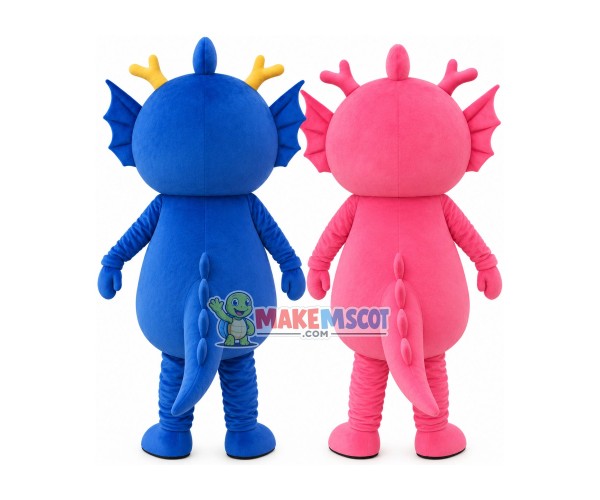 Cheerful Cartoon Big Eyes Dragon Mascot Costume Cheerful Cartoon Big Eyes Dragon Mascot Costume